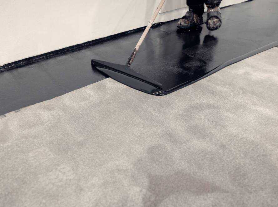 Close-up shot for epoxy resin application in black colour.