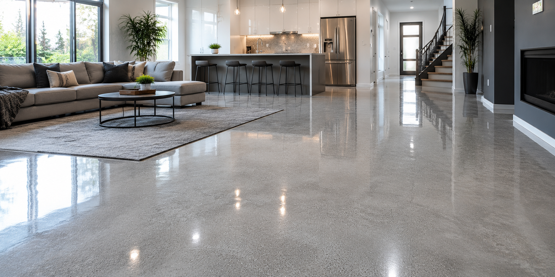 Living Room Epoxy Flooring