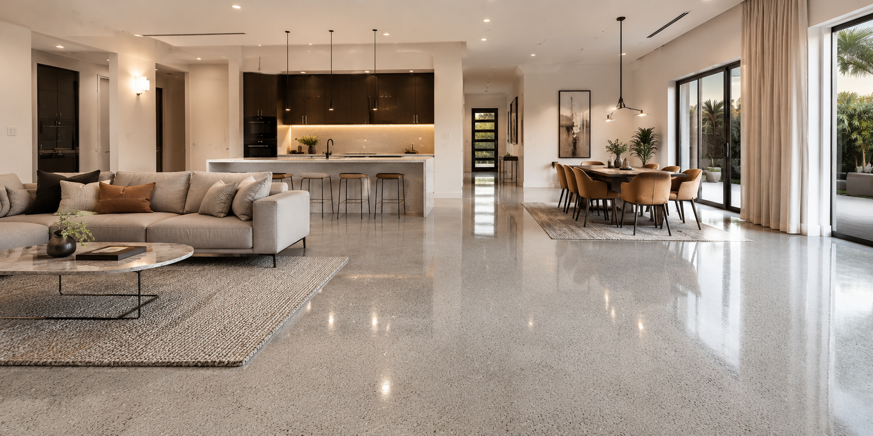 epoxy living room floor