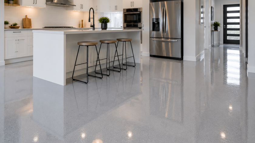 kitchen residential epoxy flooring