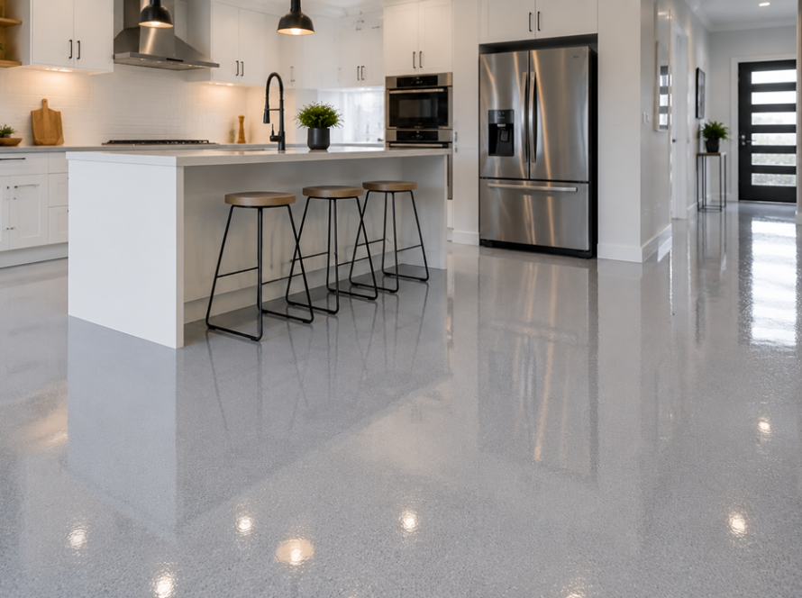 kitchen residential epoxy flooring