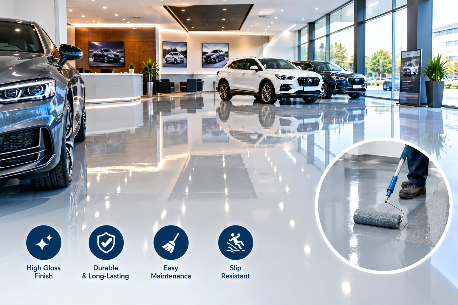 Showroom Epoxy Flooring Perth